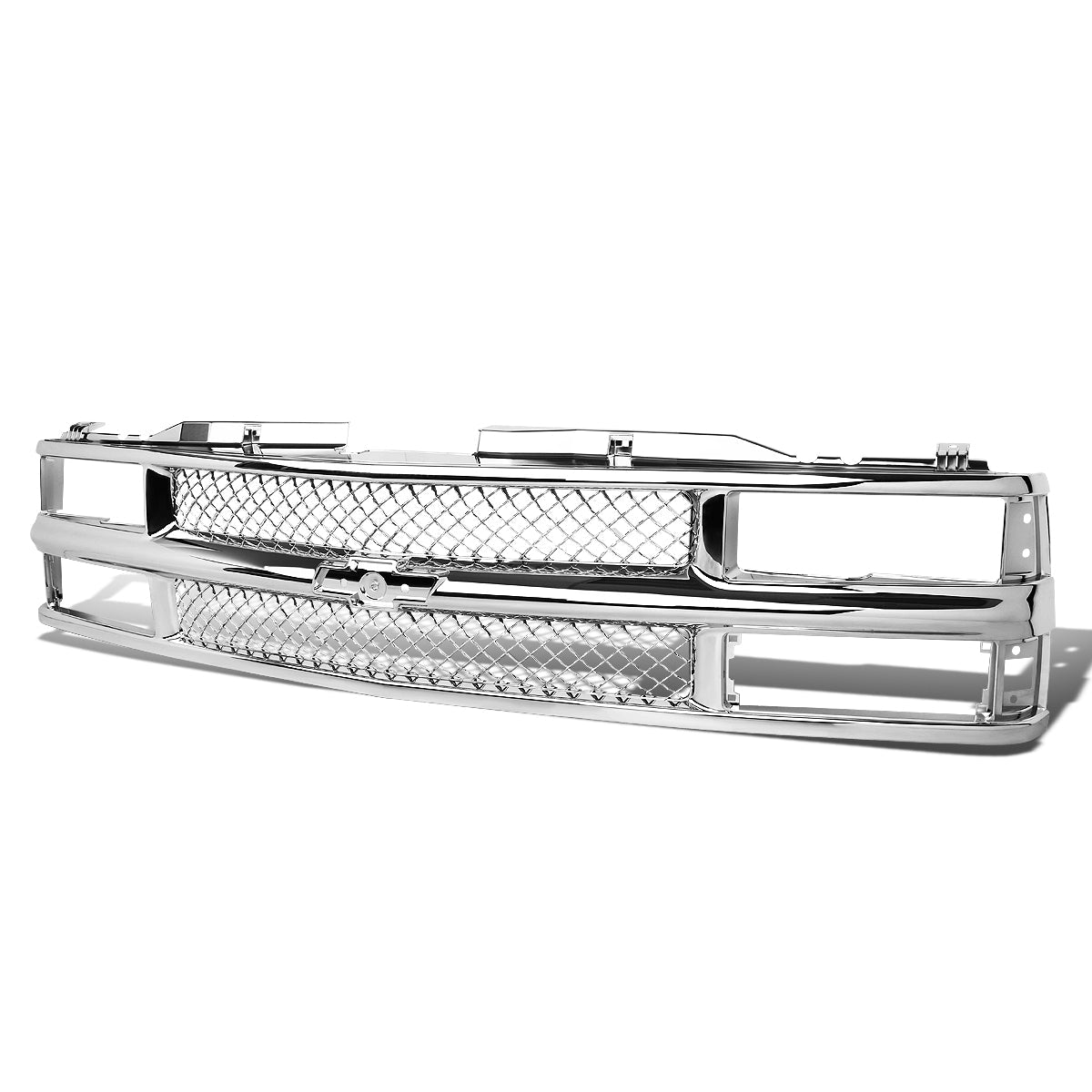 94-00 Chevy Suburban C/K 1500 2500 3500 Front Grille - Diamond Mesh - Chrome