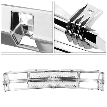 94-00 Chevy Suburban C/K 1500 2500 3500 Front Grille - Diamond Mesh - Chrome
