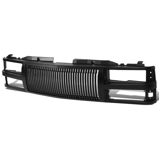 94-00 Chevy C/K 1500 2500 3500 Front Grille - Badgeless Vertical Fence Style - Black