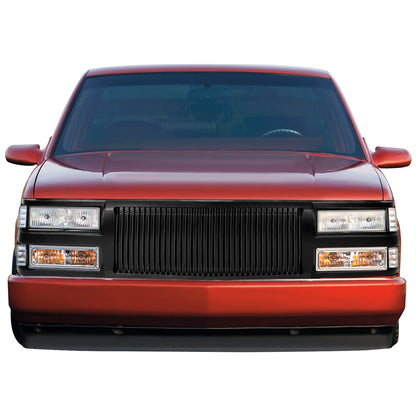 94-00 Chevy C/K 1500 2500 3500 Front Grille - Badgeless Vertical Fence Style - Black