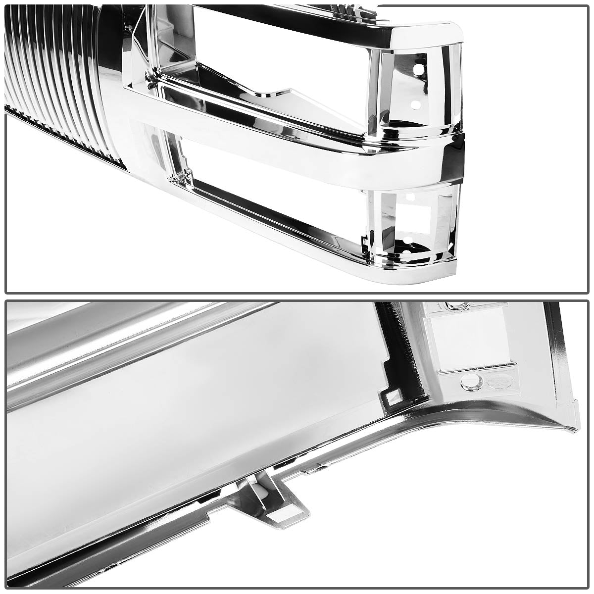 94-00 Chevy C/K 1500 2500 3500 Front Grille - Badgeless Vertical Fence Style - Chrome