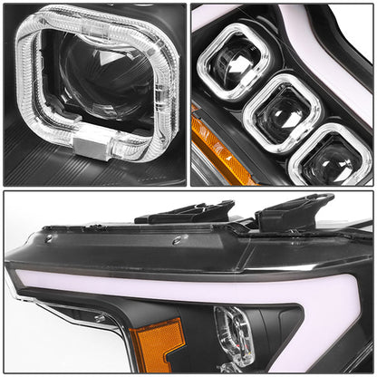 Triple Sequential LED DRL Projector Headlights<br>18-20 Ford F150