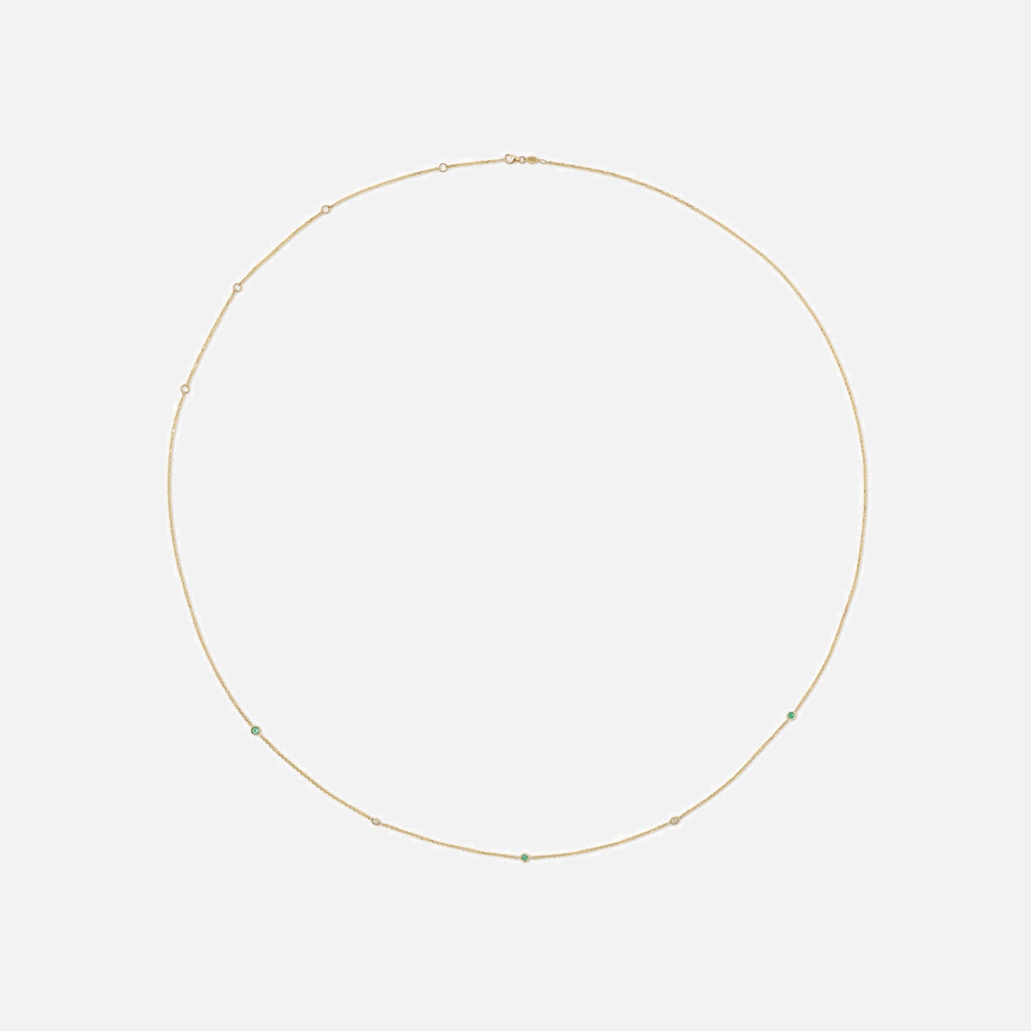 Isa Grutman Diamond Emerald Belly Chain - Gold