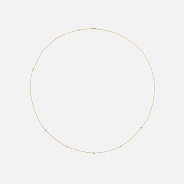 Isa Grutman Diamond Emerald Belly Chain - Gold