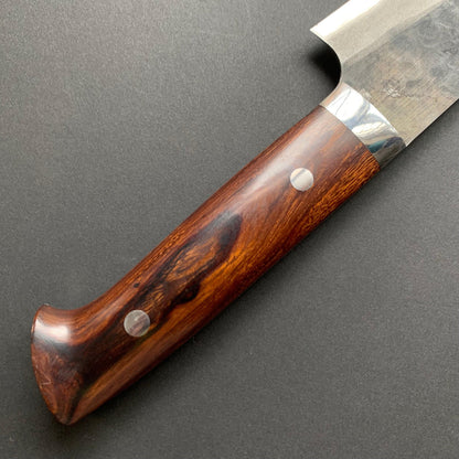 Gyuto knife, Aogami Super carbon steel, Kurouchi and Tsuchime finish - Saji