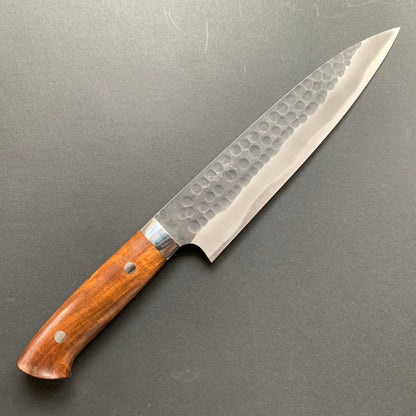Gyuto knife, Aogami Super carbon steel, Kurouchi and Tsuchime finish - Saji