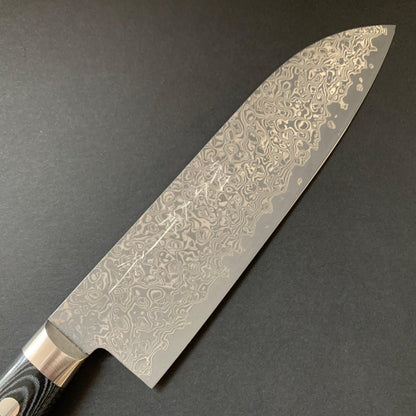 Santoku knife, VG10 stainless steel, western handle, damascus finish - Kato