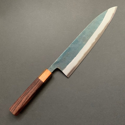 Gyuto knife, Aogami Super with iron cladding, Kurouchi finish - Motokyuuichi