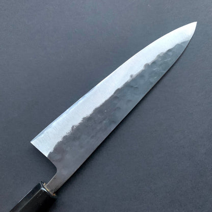 Petty knife, Aogami super with stainless steel cladding, Tsuchime Kurouchi finish, Denka range, Wa handle - Fujiwara