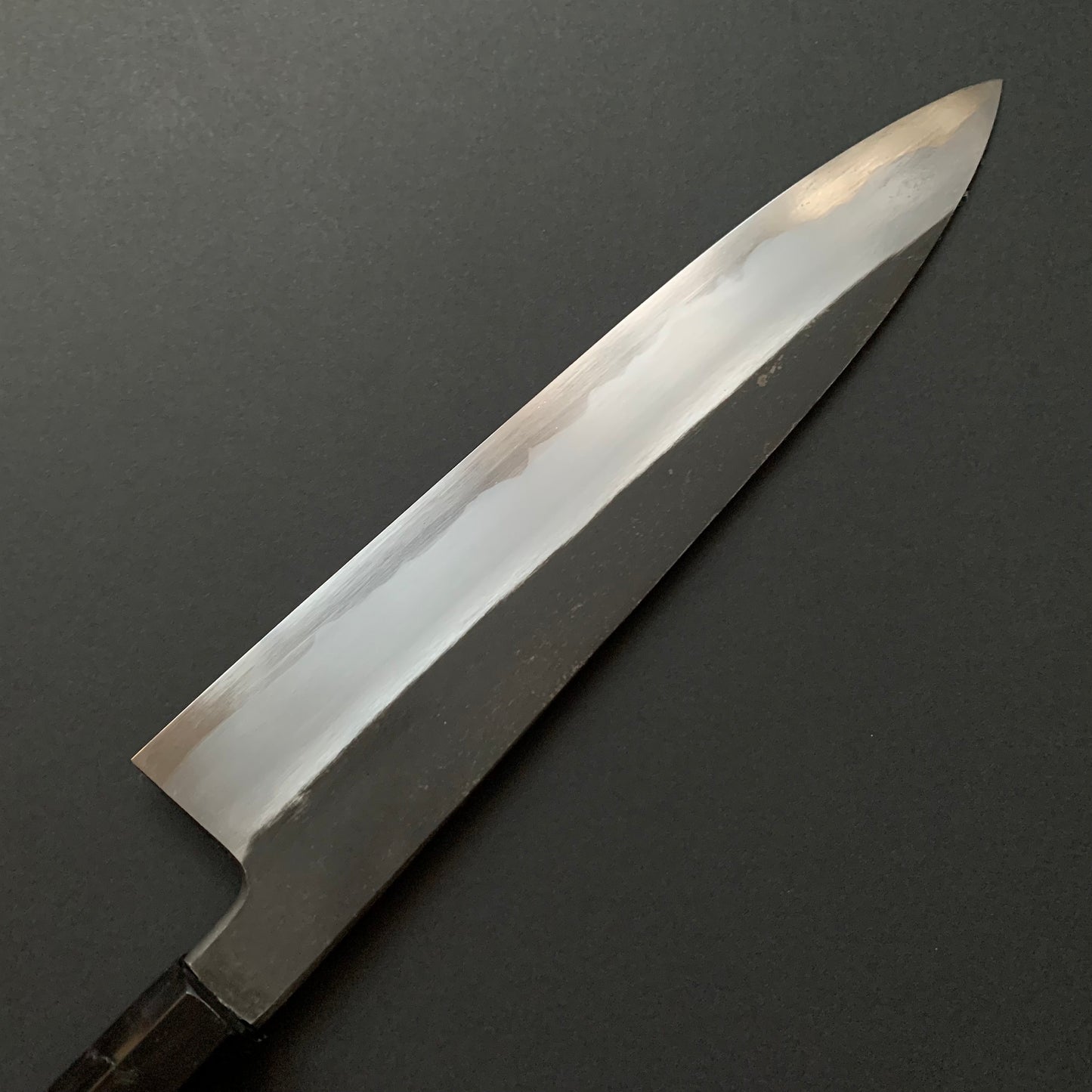 Gyuto knife, Aogami 1 carbon steel with iron cladding, Kurouchi finish, Yoake range - Hatsukokoro
