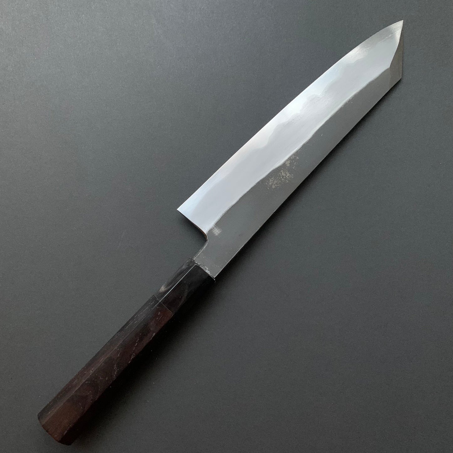 Kiritsuke Gyuto knife, Aogami 1 carbon steel with iron cladding, Kurouchi finish, Yoake range - Hatsukokoro