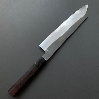 Kiritsuke Gyuto knife, Aogami 1 carbon steel with iron cladding, Kurouchi finish, Yoake range - Hatsukokoro