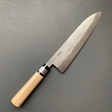Gyuto knife, Shirogami 1 with stainless steel cladding, Nashiji finish, Nashiji range, wa handle - Fujiwara