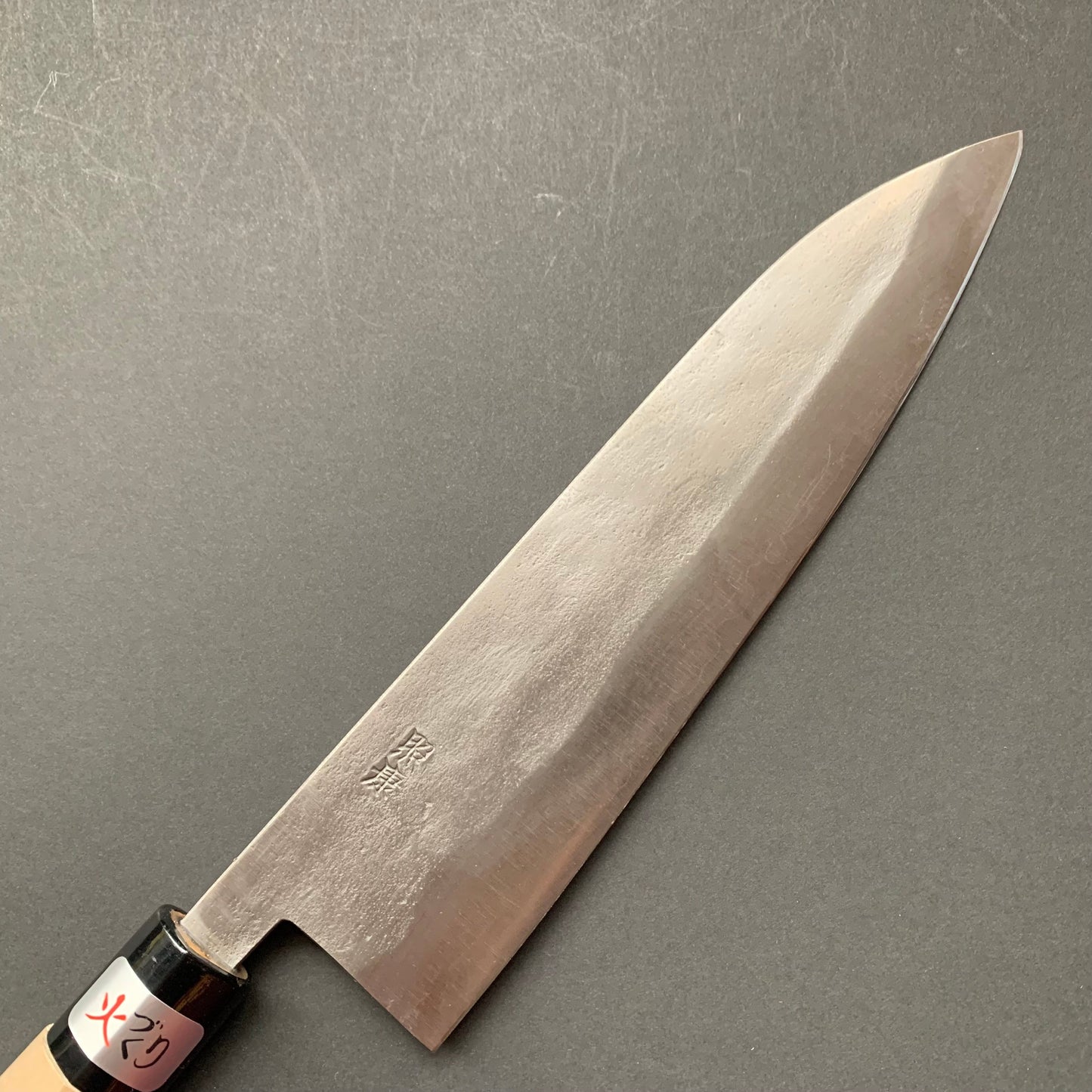 Gyuto knife, Shirogami 1 with stainless steel cladding, Nashiji finish, Nashiji range, wa handle - Fujiwara