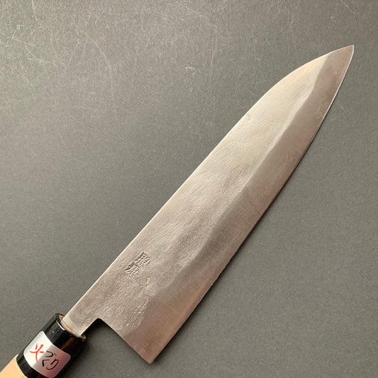 Gyuto knife, Shirogami 1 with stainless steel cladding, Nashiji finish, Nashiji range, wa handle - Fujiwara