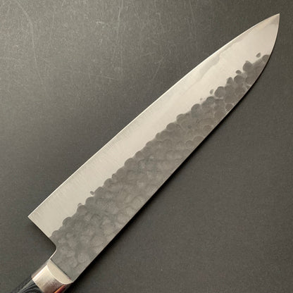 Gyuto knife, Aogami super, ss-clad, 210mm, Tsuchime and Kurouchi finish - Kato