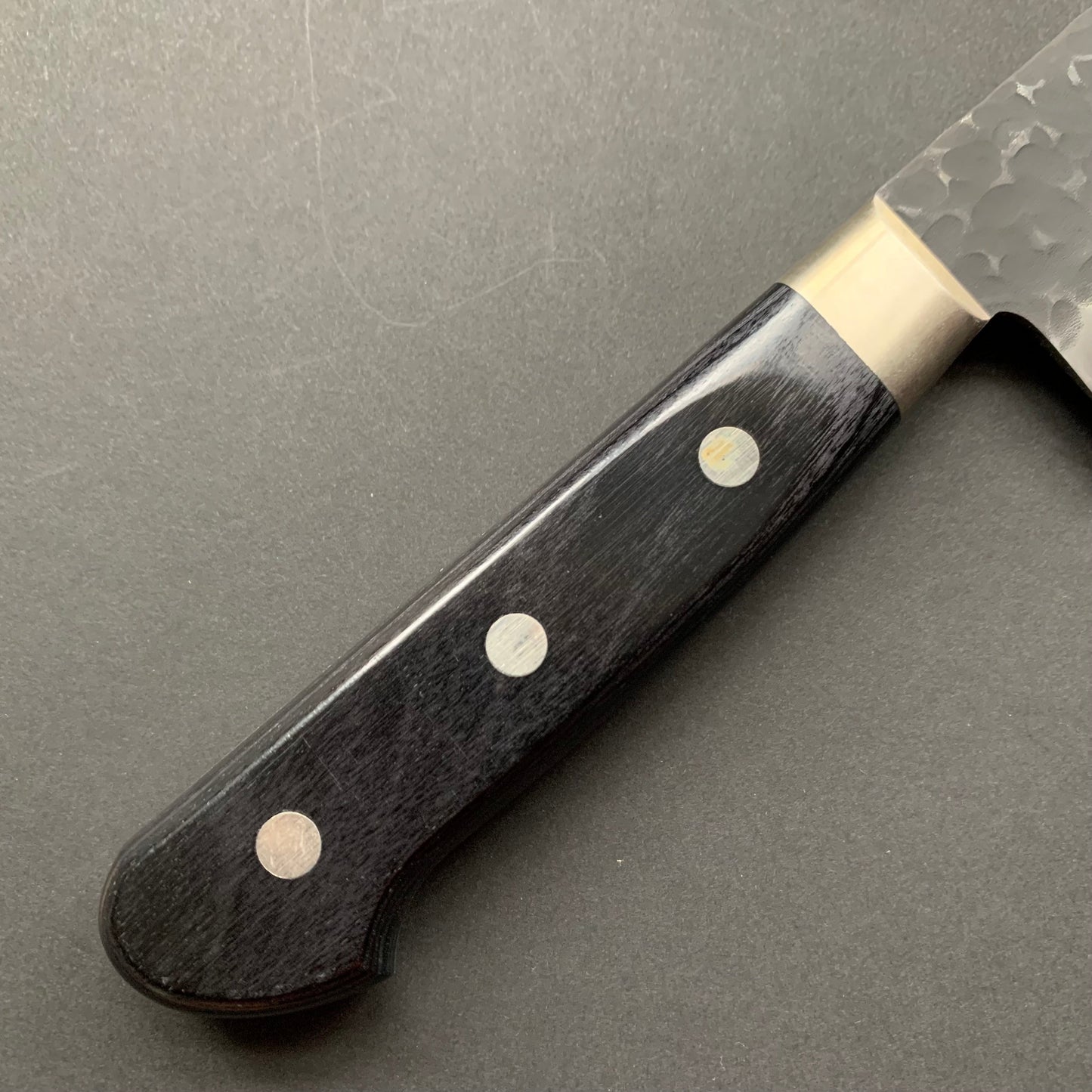 Kiritsuke knife, aogami super, ss-clad, kurouchi finish - Ohishi