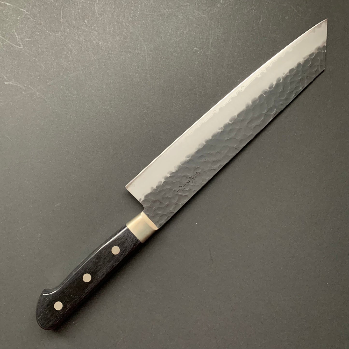 Kiritsuke knife, aogami super, ss-clad, kurouchi finish - Ohishi