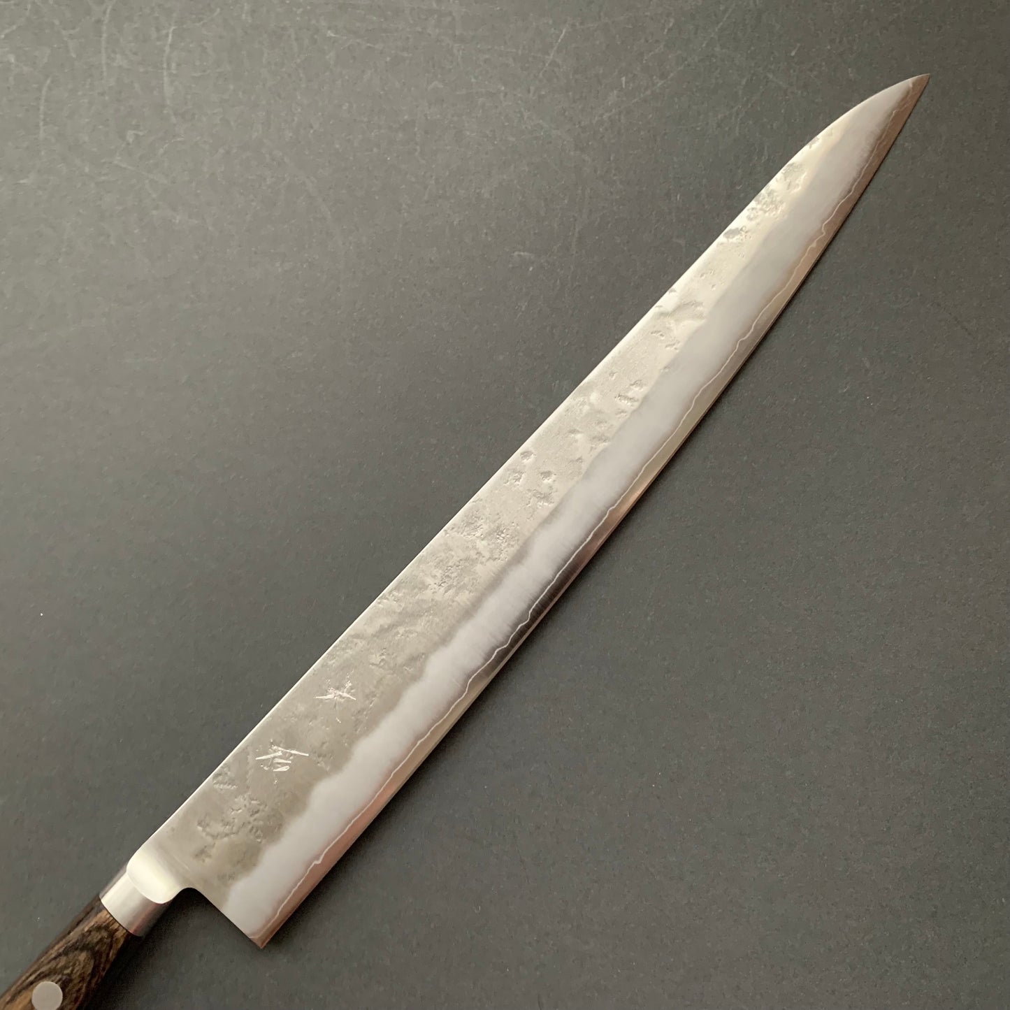 Sujihiki knife, Ginsan stainless steel, nashiji finish - Ohishi