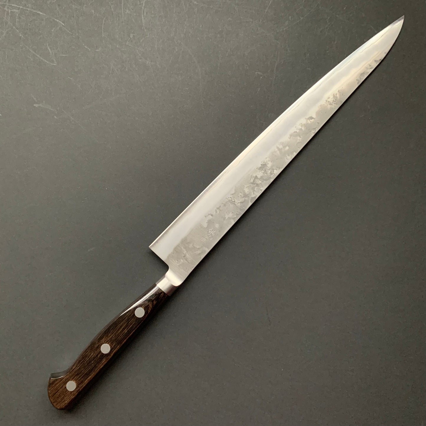 Sujihiki knife, Ginsan stainless steel, nashiji finish - Ohishi
