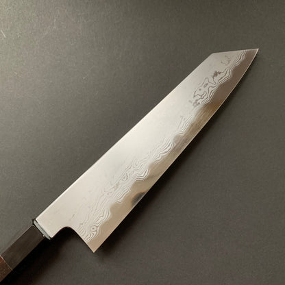 Kiritsuke Gyuto knife, Aogami 1 carbon steel, Damascus finish - Nakagawa Hamono x Naohito Myojin