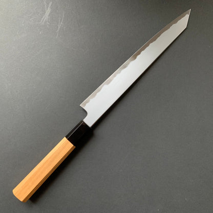 Kiritsuke Sujihiki Knife, Aogami 2 with Iron cladding, Kasumi finish - Tetsujin Hamono