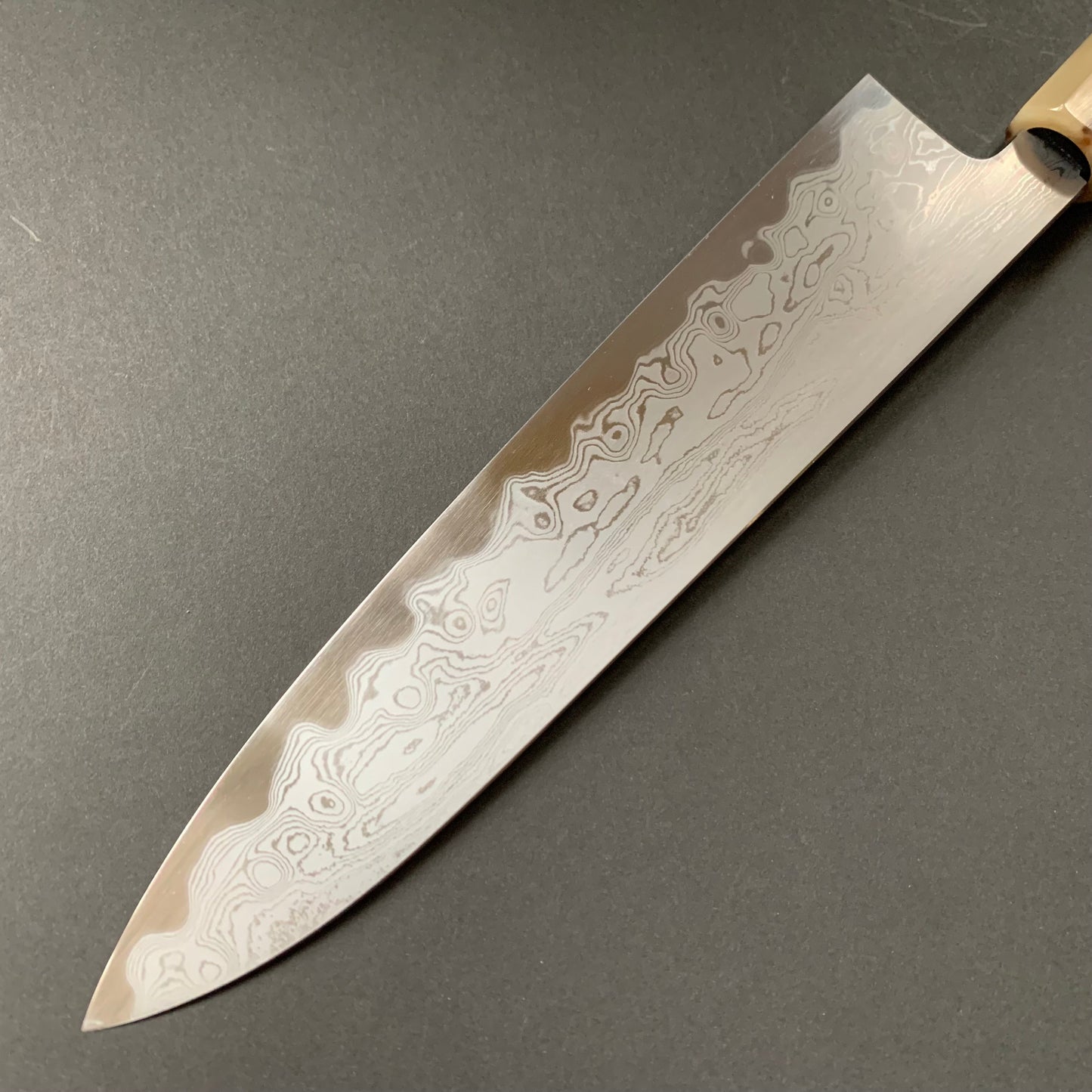Gyuto knife, Aogami 1 with iron cladding, Damascus finish - Nakagawa Hamono x Naohito Myojin