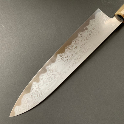 Gyuto knife, Aogami 1 with iron cladding, Damascus finish - Nakagawa Hamono x Naohito Myojin