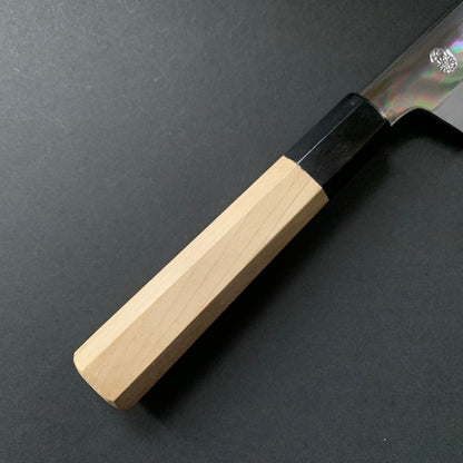 Kiritsuke Gyuto Knife, Shirogami 2 with iron cladding, mirror polished finish, Choyo range - Sakai Kikumori