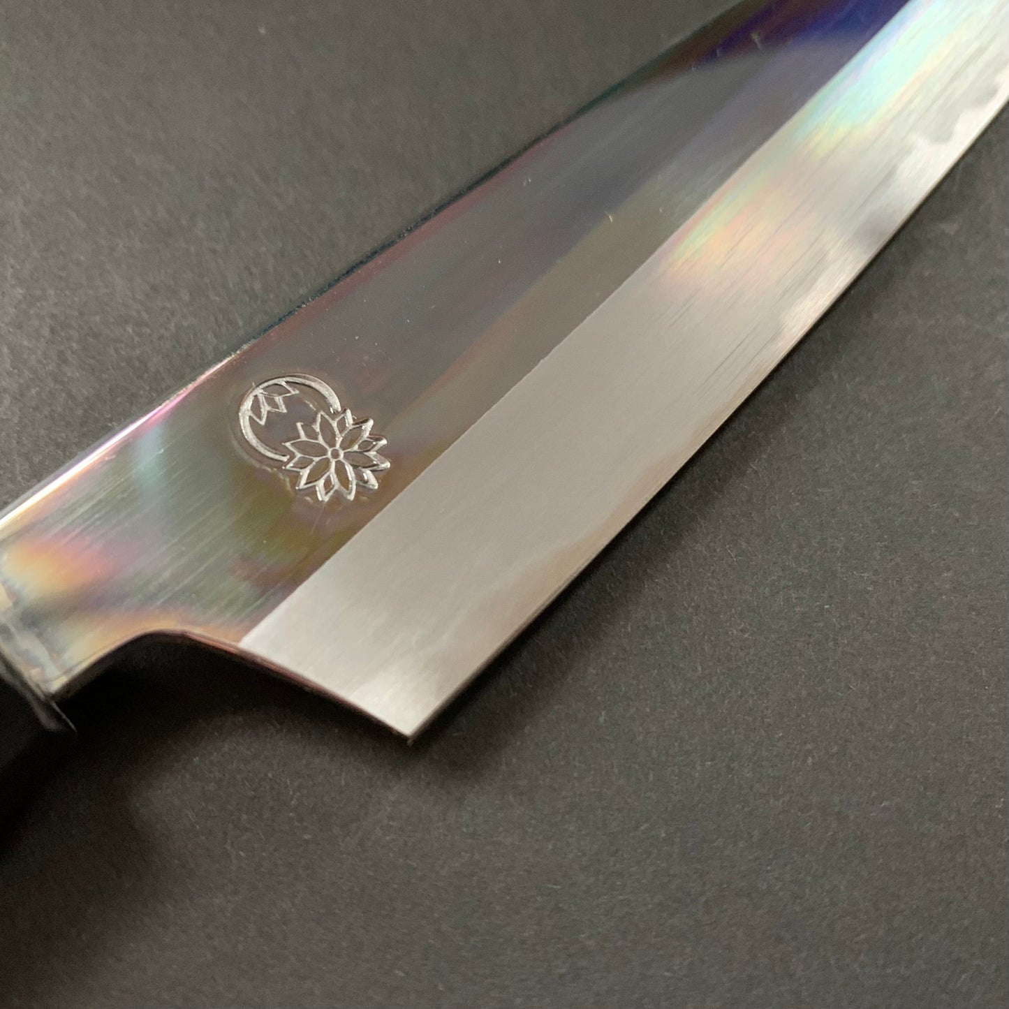 Kiritsuke Petty Knife, Shirogami 2 with iron cladding, mirror polished finish, Choyo range - Sakai Kikumori