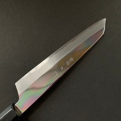 Kiritsuke Petty Knife, Shirogami 2 with iron cladding, mirror polished finish, Choyo range - Sakai Kikumori
