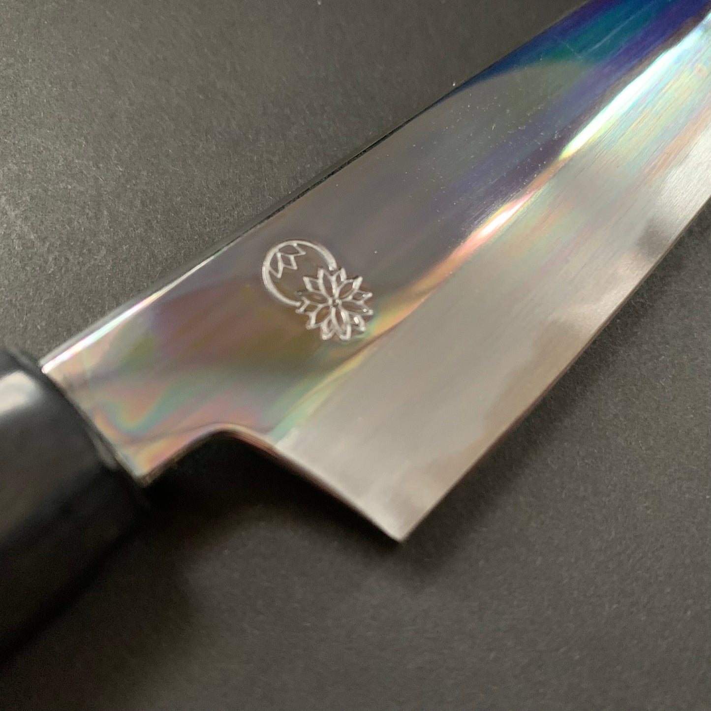 Petty Knife, Shirogami 2 with iron cladding, mirror polished finish, Choyo range - Sakai Kikumori