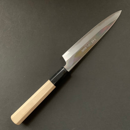 Petty Knife, Shirogami 2 with iron cladding, mirror polished finish, Choyo range - Sakai Kikumori