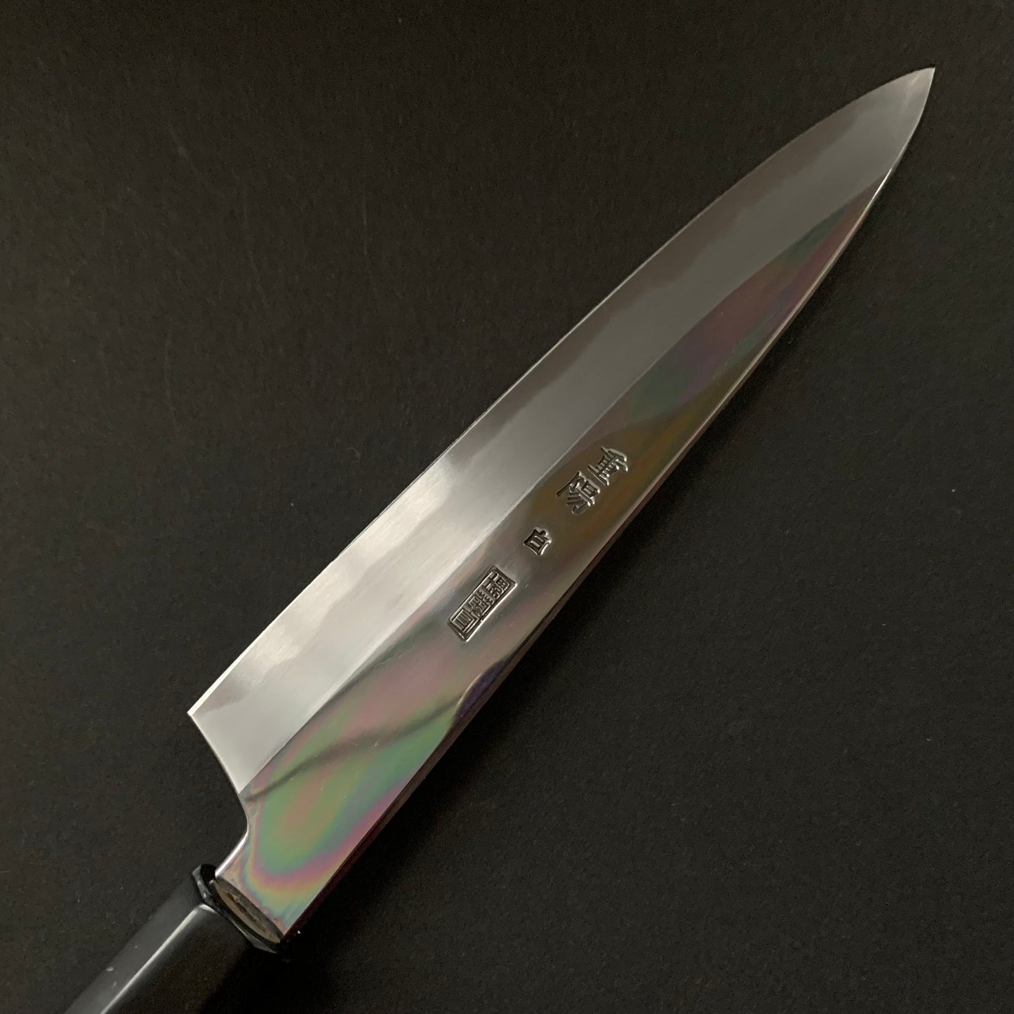 Petty Knife, Shirogami 2 with iron cladding, mirror polished finish, Choyo range - Sakai Kikumori
