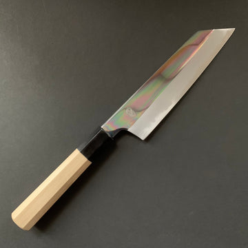 Bunka Knife, Shirogami 2 with iron cladding, mirror polished finish, Choyo range - Sakai Kikumori