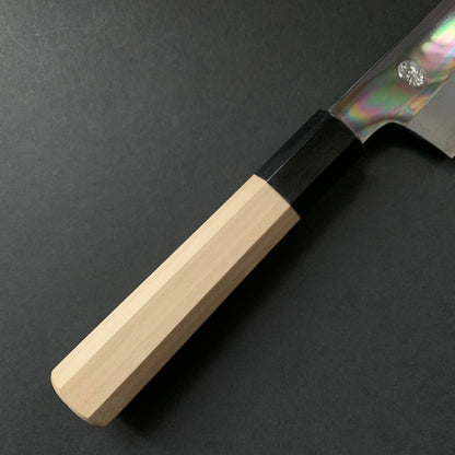 Bunka Knife, Shirogami 2 with iron cladding, mirror polished finish, Choyo range - Sakai Kikumori