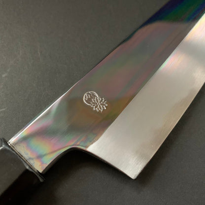 Bunka Knife, Shirogami 2 with iron cladding, mirror polished finish, Choyo range - Sakai Kikumori