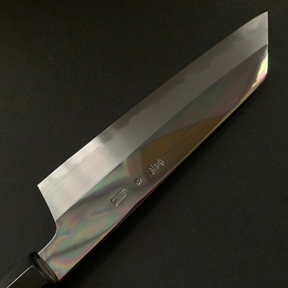 Bunka Knife, Shirogami 2 with iron cladding, mirror polished finish, Choyo range - Sakai Kikumori