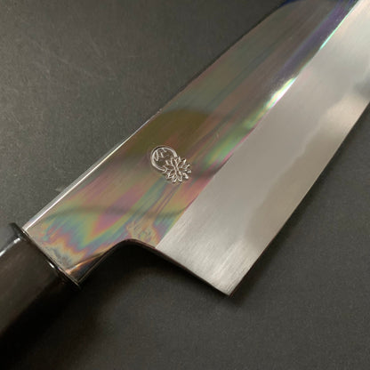Gyuto Knife, Shirogami 2 with iron cladding, mirror polished finish, Choyo range - Sakai Kikumori