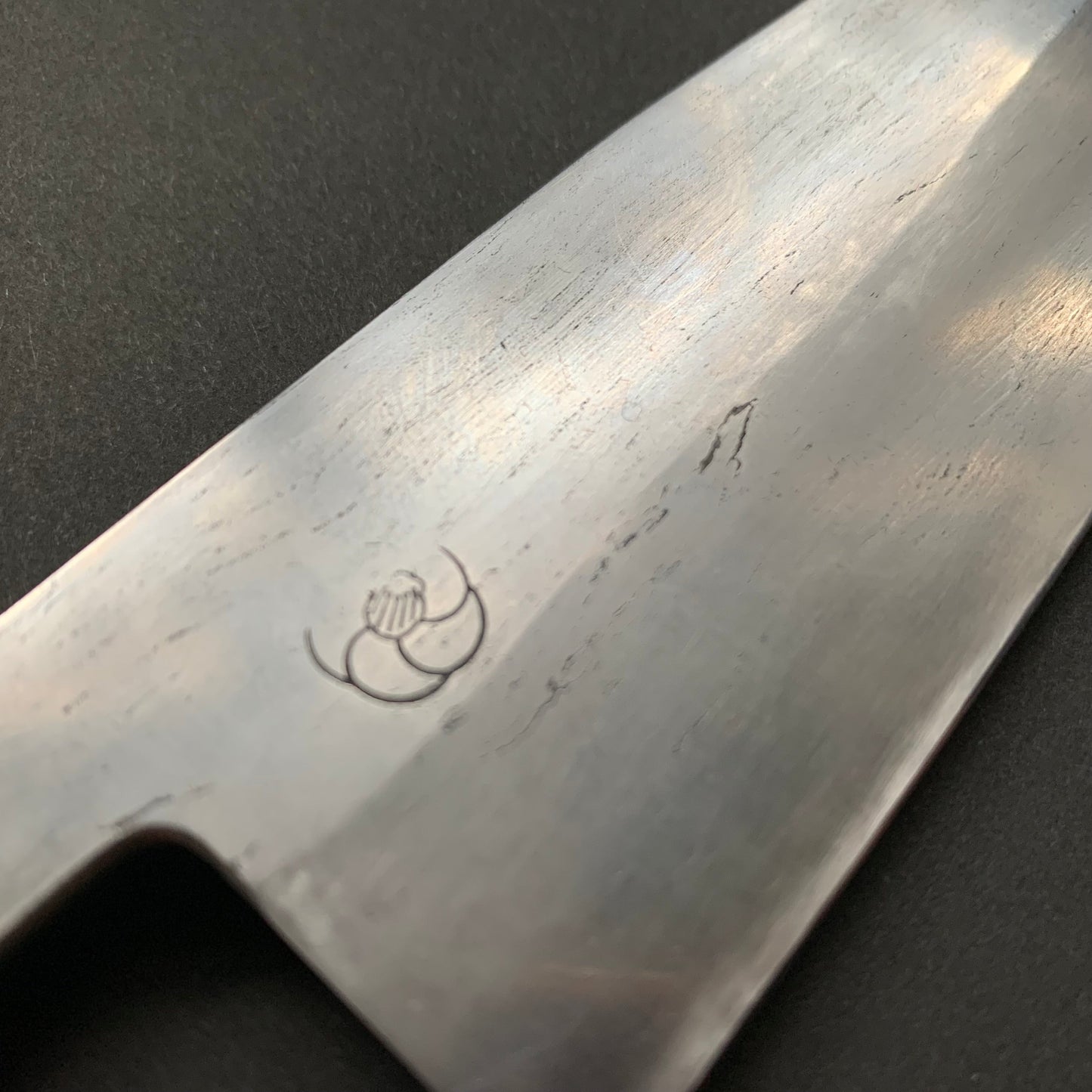 Tall Petty knife, Aogami 2 Carbon steel with Watetsu cladding, Kasumi finish, honwarikomi construction - Miyazaki