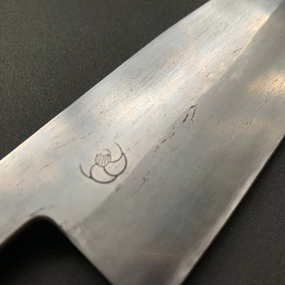 Tall Petty knife, Aogami 2 Carbon steel with Watetsu cladding, Kasumi finish, honwarikomi construction - Miyazaki