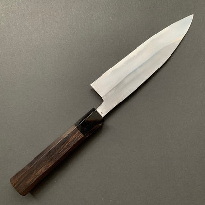 Tall Petty knife, Aogami 2 Carbon steel with Watetsu cladding, Kasumi finish, honwarikomi construction - Miyazaki