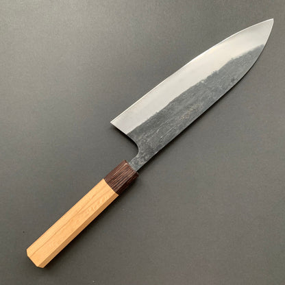 Gyuto knife, Shirogami 1 with Iron cladding, Kurouchi finish - Matsubara