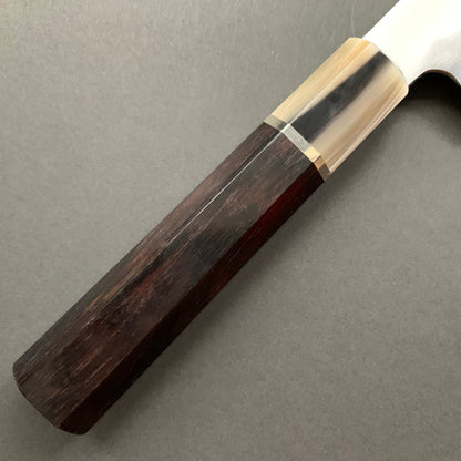 Honyaki Gyuto knife, Shirogami 3 Carbon steel, mirror polish finish - Ikeda