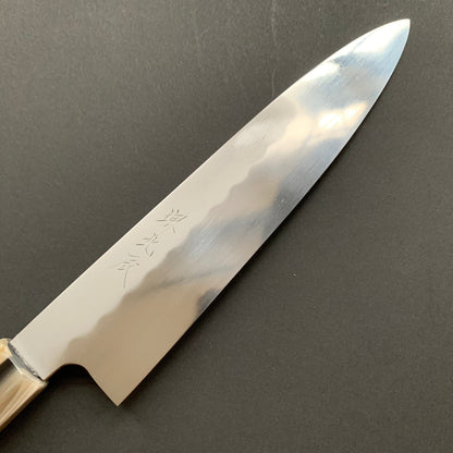 Honyaki Gyuto knife, Shirogami 3 Carbon steel, mirror polish finish - Ikeda