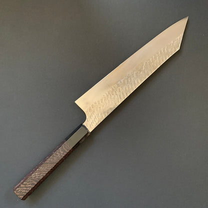 Kiritsuke knife, stamped SG2 powder steel, tsuchime finish - Nigara