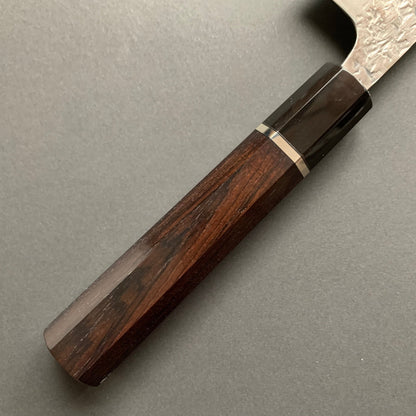 Gyuto knife, ATS34 steel with stainless steel cladding, Tsuchime Migaki finish - Manaka Kisuke