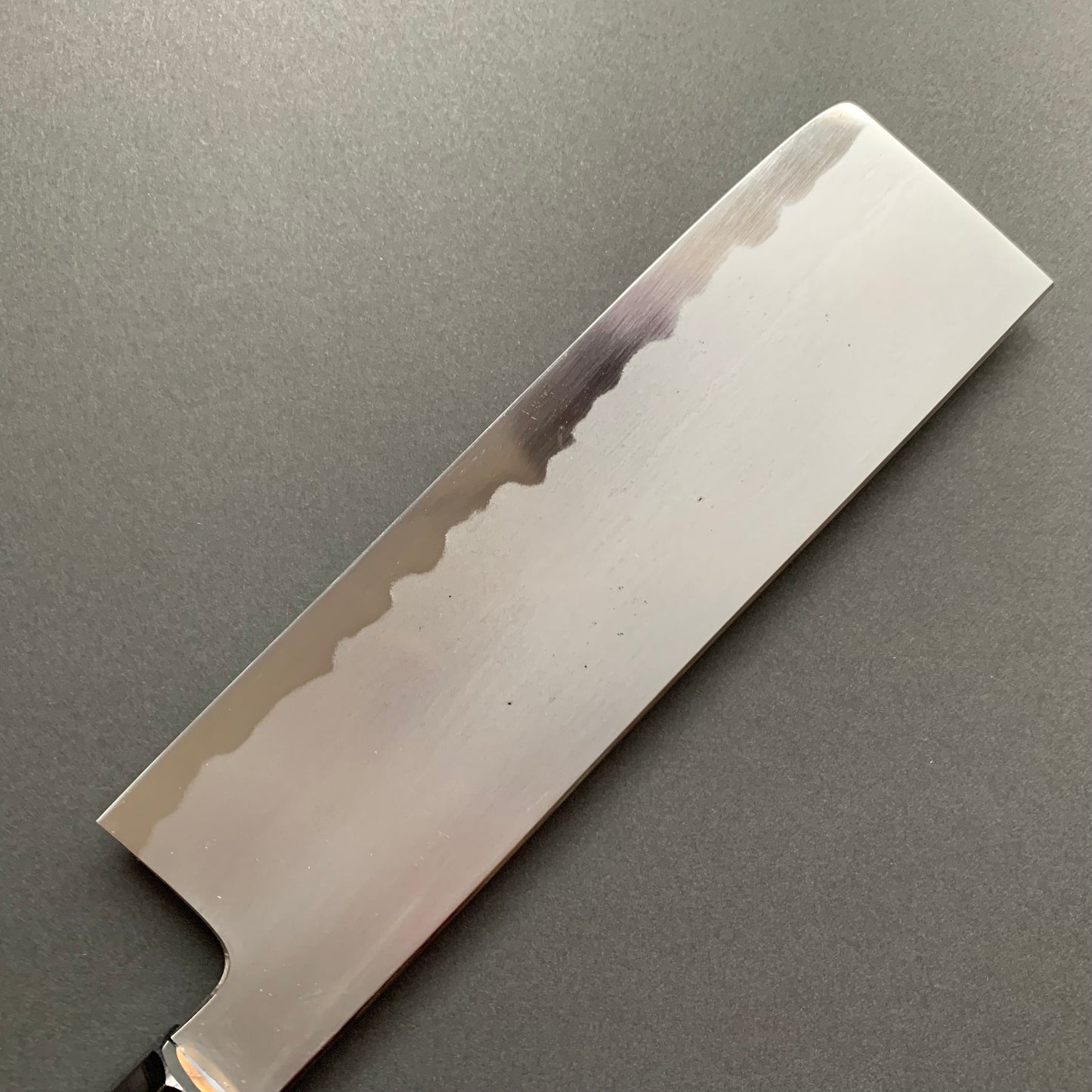 Nakiri Knife, Aogami 2 with Iron cladding, Kasumi finish - Tetsujin Hamono