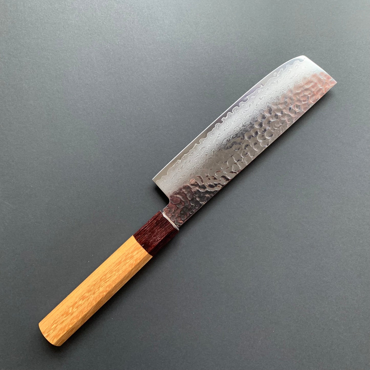 Nakiri knife, VG10 stainless steel, Damascus Tsuchime finish, Wa handle - Sakai Takayuki