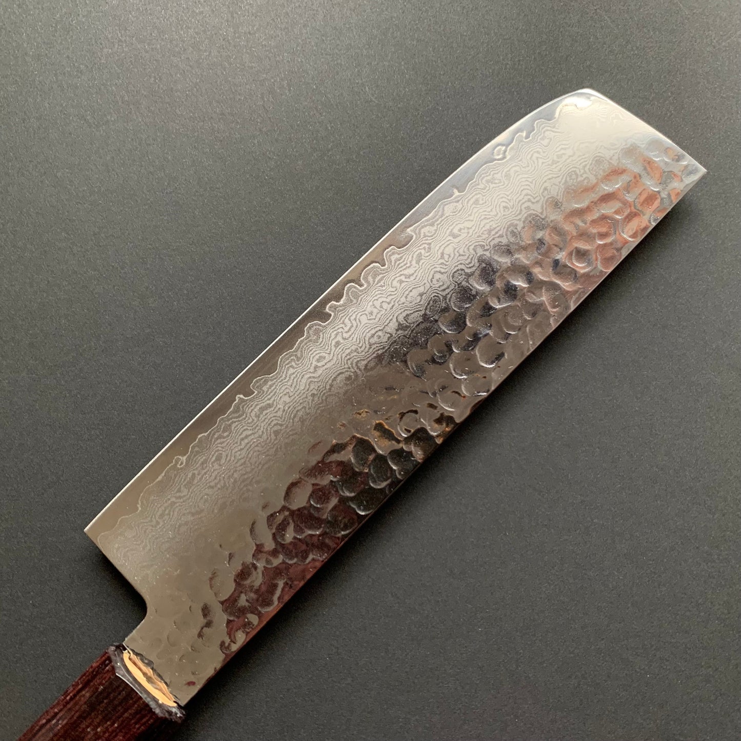 Nakiri knife, VG10 stainless steel, Damascus Tsuchime finish, Wa handle - Sakai Takayuki